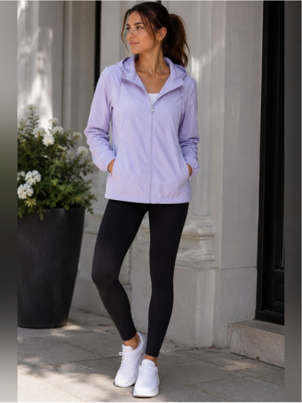 Northern Reflections Lilac Packable Windbreaker – Size M